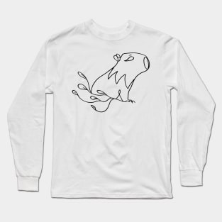 Leafy Capybara: A Nature Inspired Design Collection n°4 Long Sleeve T-Shirt